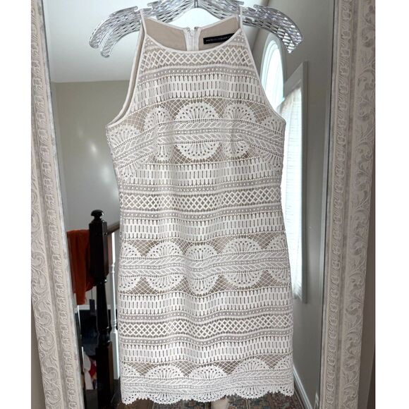 White House Black Market Dresses & Skirts - White House Black Market White Lace Shift Dress